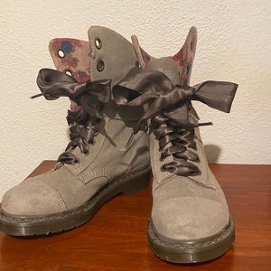 Suede Doc Marten Combat Boots